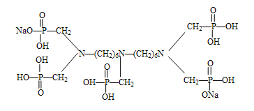 雙1,6-亞己基三胺五甲叉膦酸鈉(BHMTPh·PN)結構式